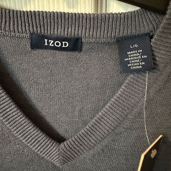 NWT IZOD Mens V Neck Sweater Vest  - Large - Picture 3 of 6